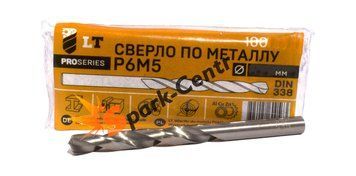 Сверло &Oslash; 10,0 мм по металлу P6M5 спиральное с цилиндрическим хвостовиком DIN 338 G (ГОСТ 10902-77) 100-100 фото