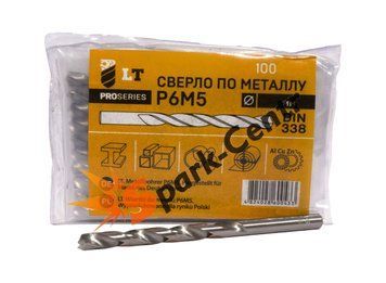 Свердло &Oslash; 1,5 мм для металу P6M5 спіральне з циліндричним хвостовиком DIN 338 G (ГОСТ 10902-77) 100-015 фото