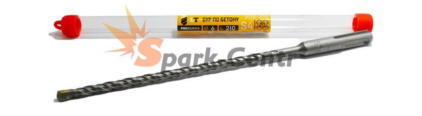 Бур для бетону Ø 6x210 мм SDS-PLUS S4 206-210 фото Бур для бетону Ø 6x210 мм SDS-PLUS S4 206-210 фото
