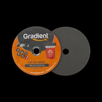 Круг відрізний для металу Gradient 180x2,0x22,23 для ручних шліфмашин 10S18020.GR фото