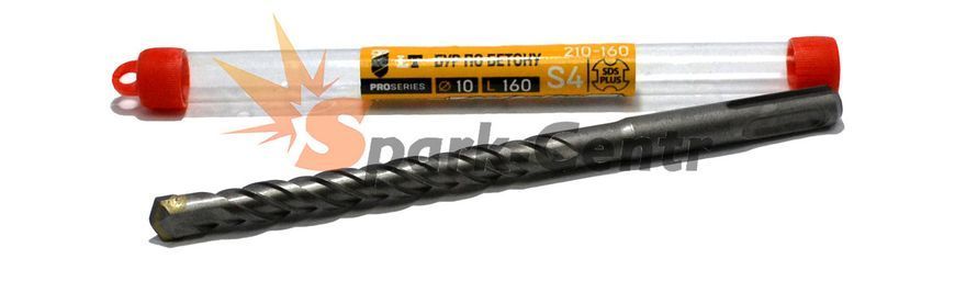 Бур по бетону Ø10x160 мм SDS-PLUS S4 210-160 фото Бур по бетону Ø10x160 мм SDS-PLUS S4 210-160 фото