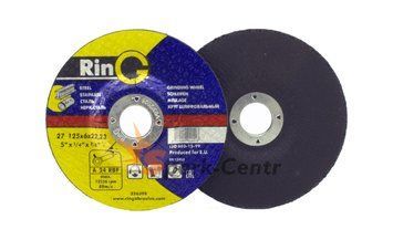 Круг зачисний для металу з чашкою Ring 125x6,0x22,23 для ручних шліфмашин 11G27125.RG фото